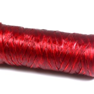 Kulay Red Bobbin Artificial Deer Sinew Waxed Flat Poly Thread, 20 Yards, 5 Ply, 70 LB Test - Free Shipping!