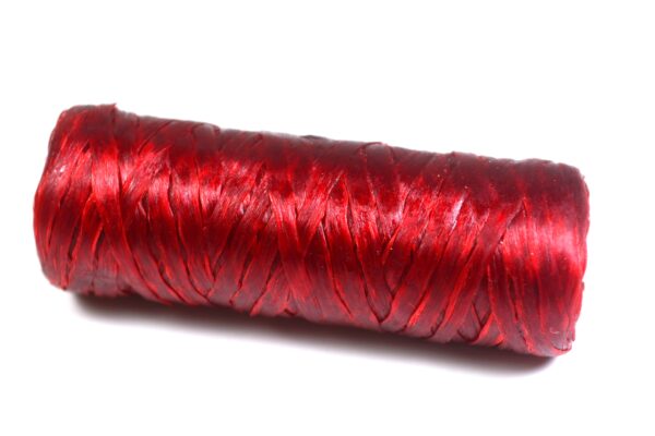 Kulay Red Bobbin Artificial Deer Sinew Waxed Flat Poly Thread, 20 Yards, 5 Ply, 70 LB Test - Free Shipping!