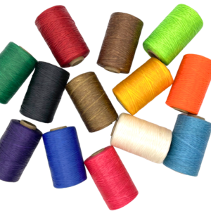 Wholesale Pack of 50 Kulay Artificial Deer Sinew Waxed Flat Polyester Thread for Beading, Leather, Tie-dye Crafts and Sewing, Natural Sinue (5-Ply, 300 Yards or 900 Feet)