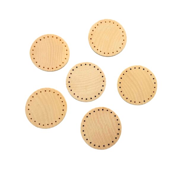 2 Inch Natural Wood Slices Unfinished Round Wood Coins w/ Holes for Pine Needle Baskets, and DIY Arts & Crafts Projects