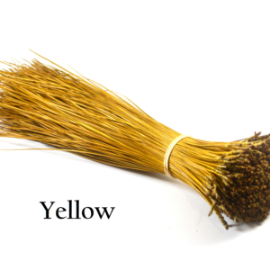 Kulay 14-16 inches Florida Long-leaf Dyed Pine Needles for basket making, Yellow, 4 oz (plus extra) per bundle - FREE SHIPPING