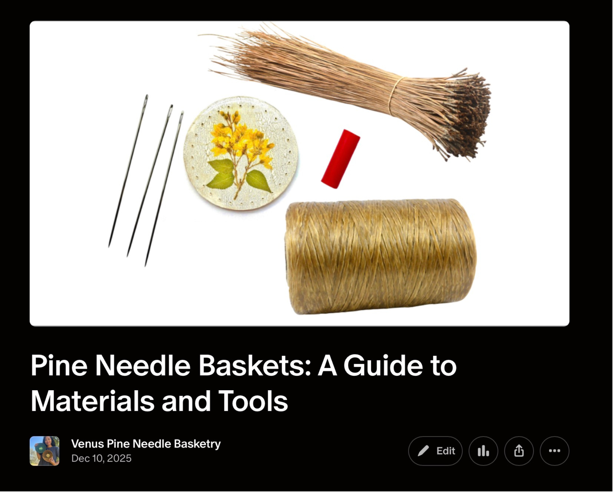 3-MONTH Online Course - Learn how to Make Pine Needle Baskets from scratch - Pine Needle Class - Pine Needle Basket-Making Tutorials - Image 6